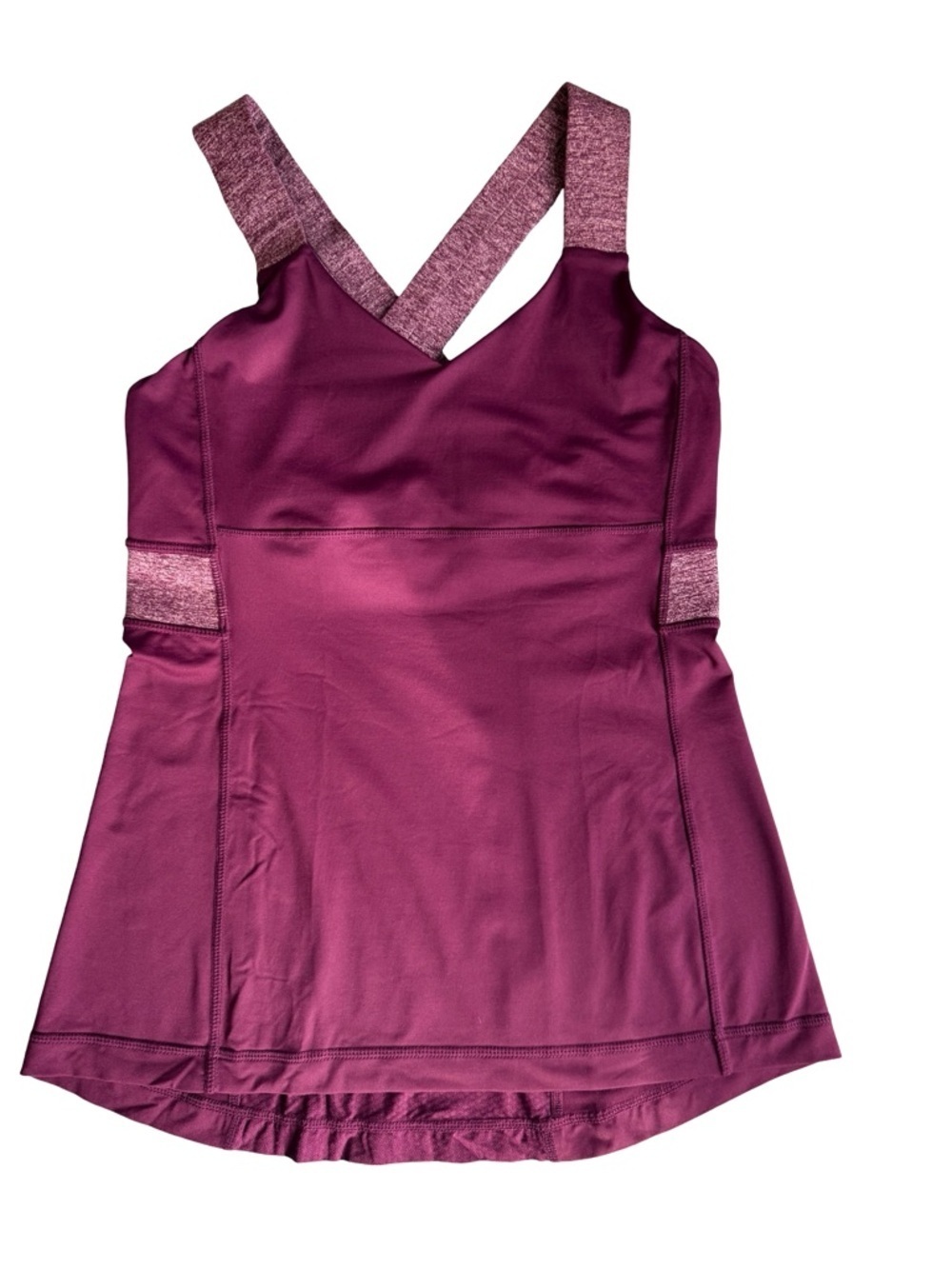 Lululemon Burgundy Push Your Limits Tank Size 6 Built in Bra Activewear